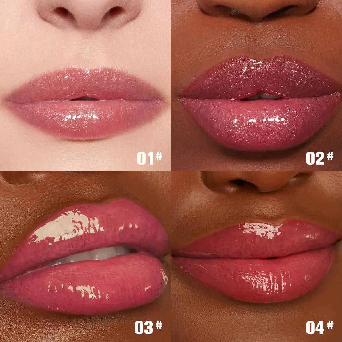 PHOFAY Shiny Lip Plumper Gloss - Soft Pink Glow