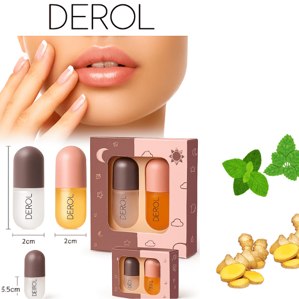 Derol Lip Plumper Duo – Day & Night Formula