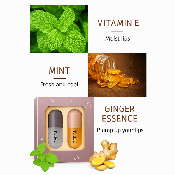 Derol Lip Plumper Duo – Day & Night Formula