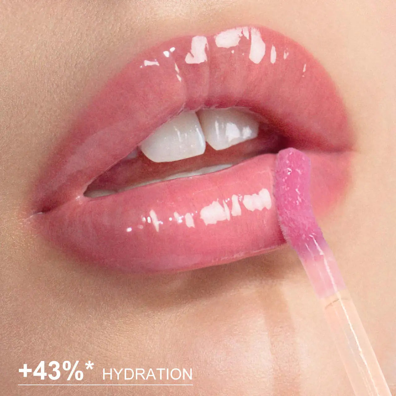 PHOFAY Shiny Lip Plumper Gloss - Soft Pink Glow