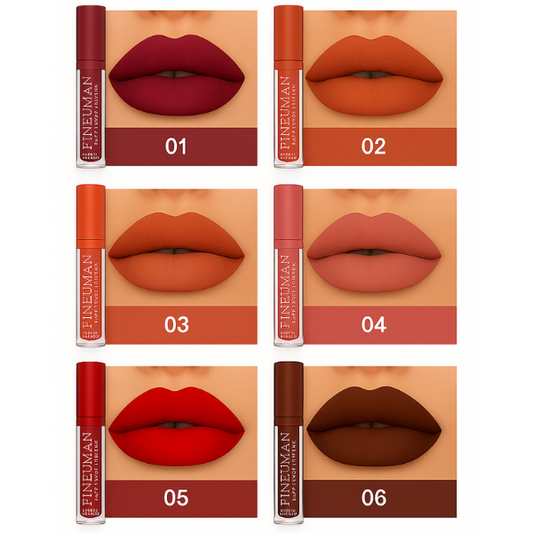 Velvet Veil – 6 Matte Liquid Lipsticks
