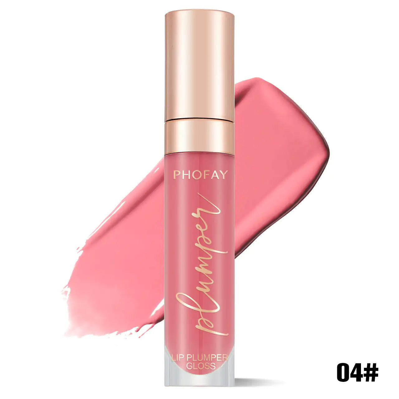 PHOFAY Shiny Lip Plumper Gloss - Soft Pink Glow