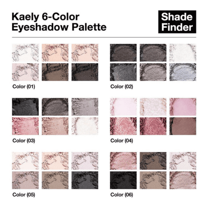 Kaely Magic Eyeshadow Mini Palette – 6 Smoky Shades | Matte & Shimmer | Waterproof, Vegan, Long-Lasting