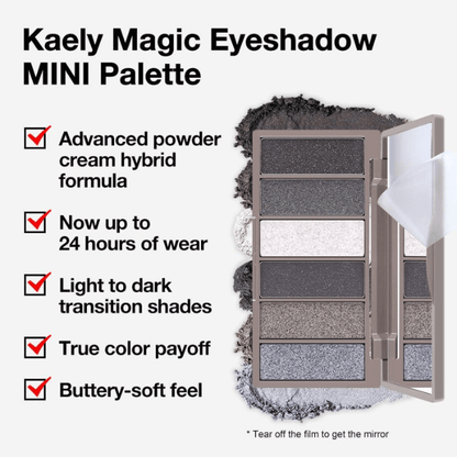 Kaely Magic Eyeshadow Mini Palette – 6 Smoky Shades | Matte & Shimmer | Waterproof, Vegan, Long-Lasting