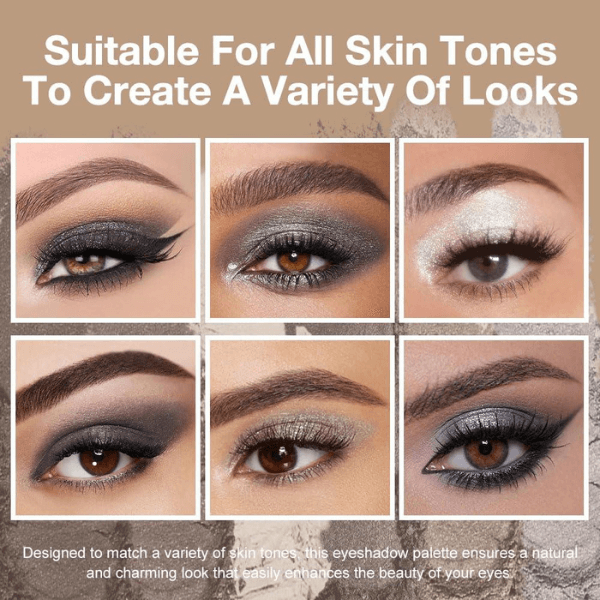 Kaely Magic Eyeshadow Mini Palette – 6 Smoky Shades | Matte & Shimmer | Waterproof, Vegan, Long-Lasting